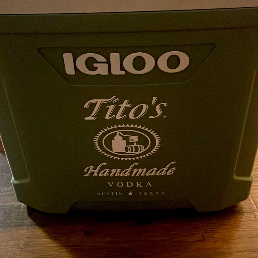 Limited edition Tito’s vodka cooler.